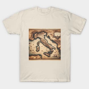 Italy Antique Map T-Shirt